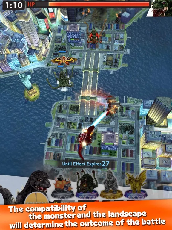 ภาพหน้าจอของ GODZILLA BATTLE LINE iPad 